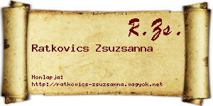 Ratkovics Zsuzsanna névjegykártya